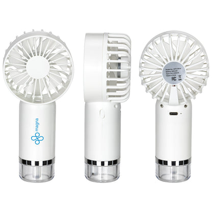 White Best Buddy Tools ® Spritz Handheld Rechargeable Misting Fan