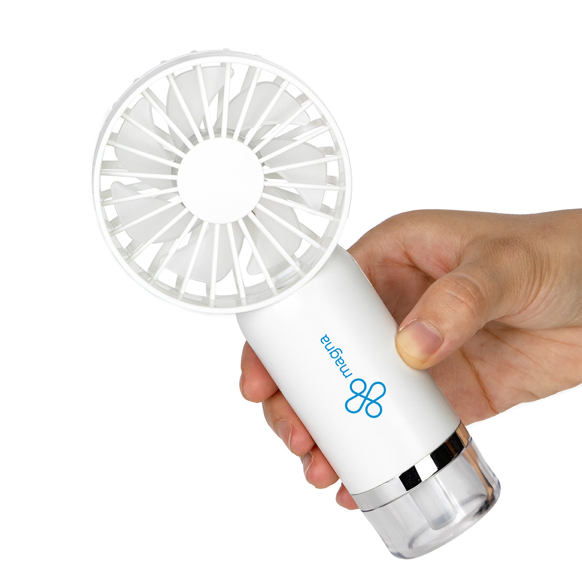 White Best Buddy Tools ® Spritz Handheld Rechargeable Misting Fan