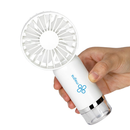 White Best Buddy Tools ® Spritz Handheld Rechargeable Misting Fan