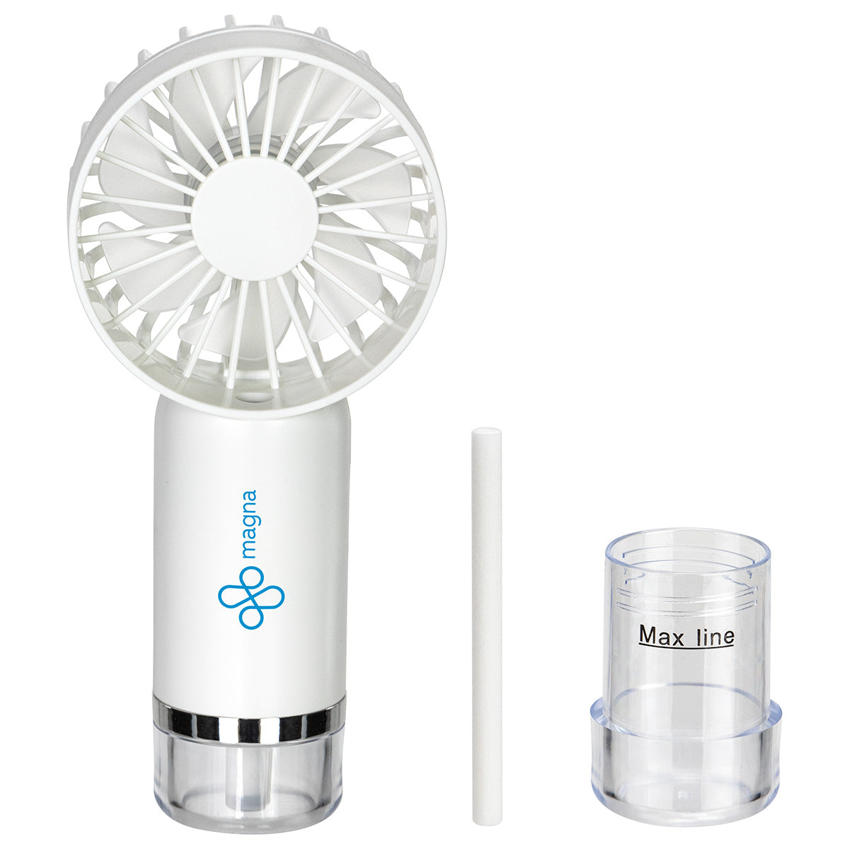 White Best Buddy Tools ® Spritz Handheld Rechargeable Misting Fan