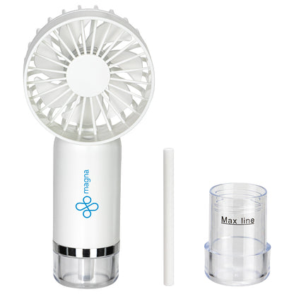 White Best Buddy Tools ® Spritz Handheld Rechargeable Misting Fan