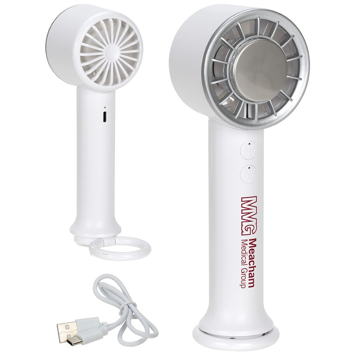White Best Buddy Tools® Tempest Handheld Fan with AC Refrigeration