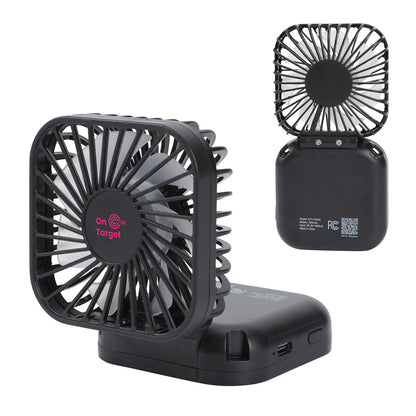 Whirlwind Mini Folding Rechargeable Fan with Lanyard