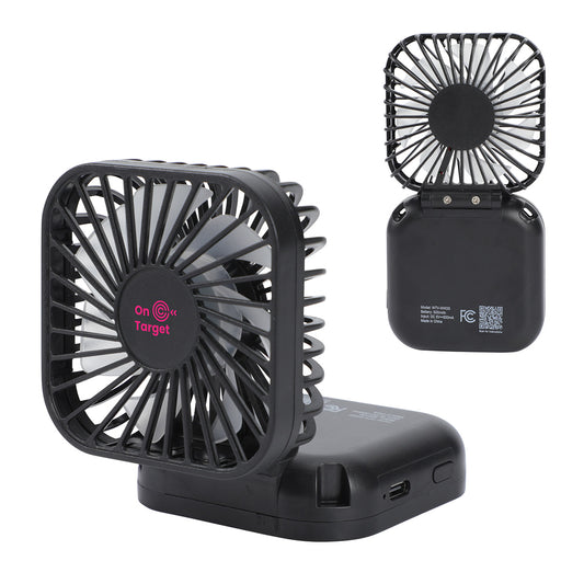 Whirlwind Mini Folding Rechargeable Fan with Lanyard