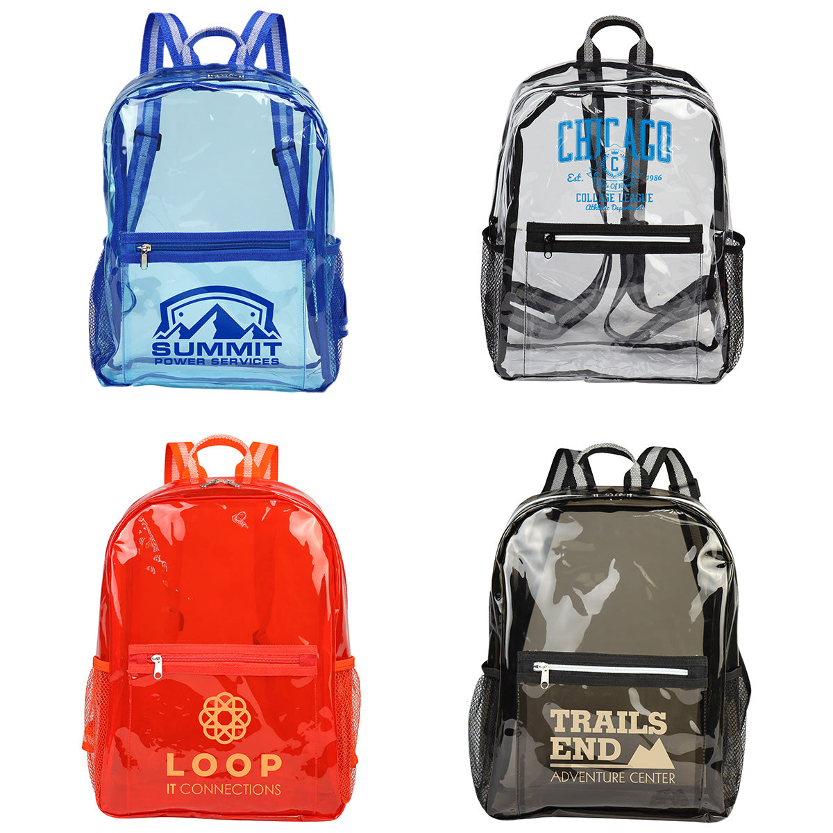 Blue Diamond Clear TPU Backpack