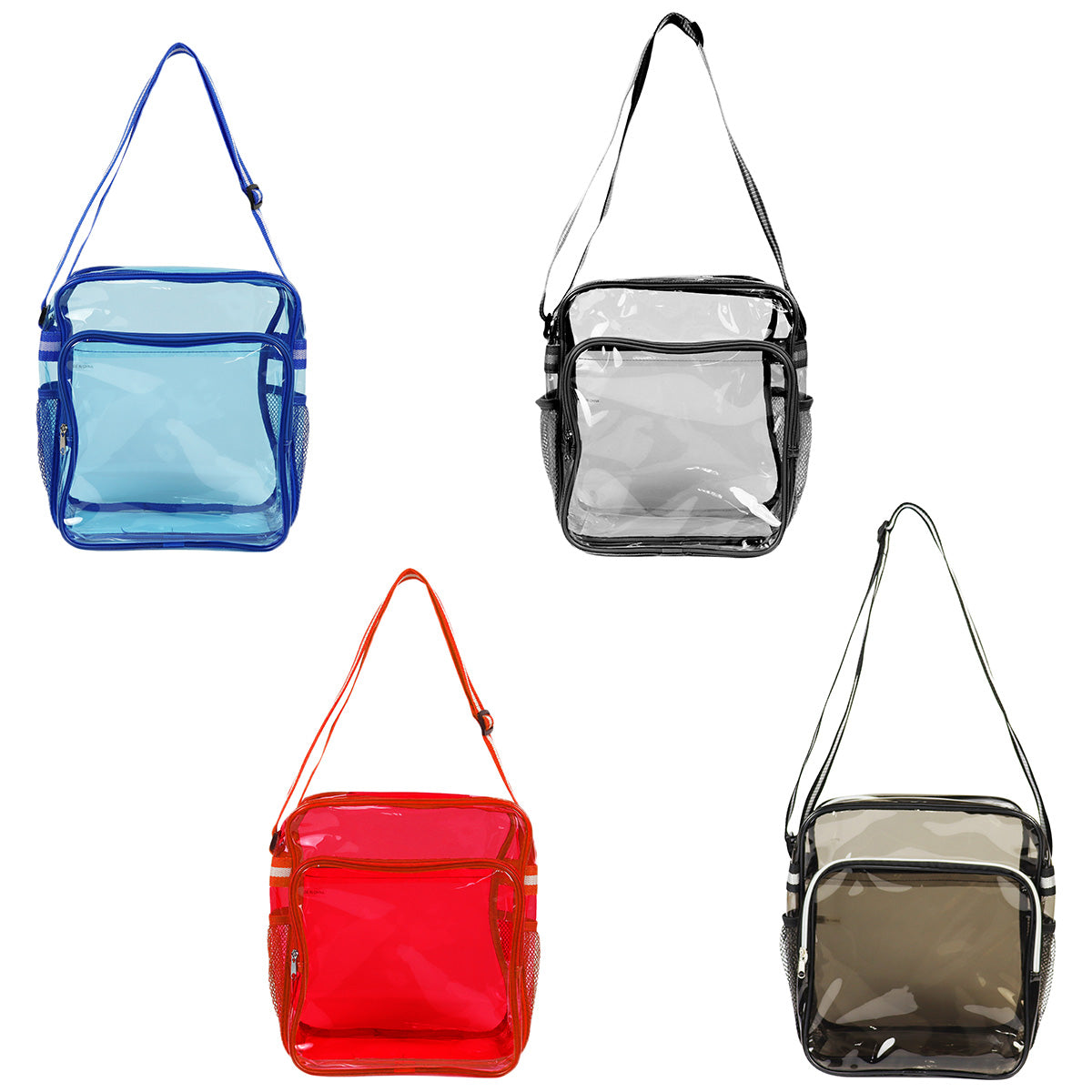 Blue Diamond Clear TPU Messenger Bag