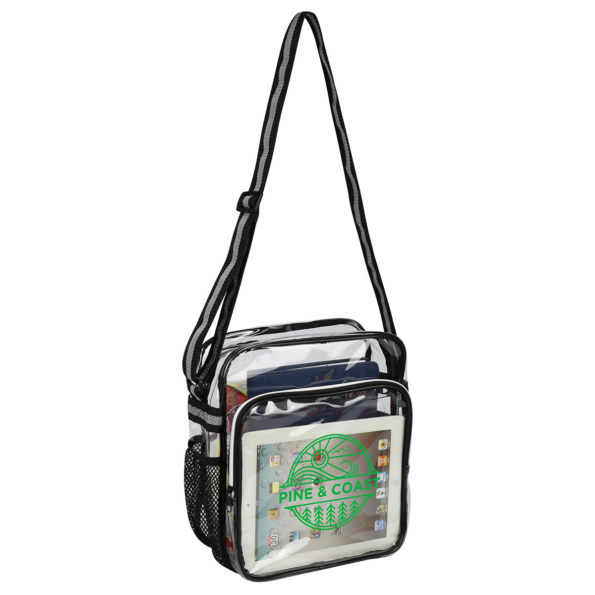 Blue Diamond Clear TPU Messenger Bag