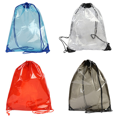 Blue Diamond Clear TPU Drawstring Backpack