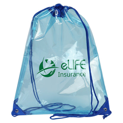 Diamond Clear TPU Drawstring Backpack
