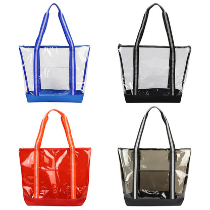 Clear Diamond Clear TPU Zippered Tote