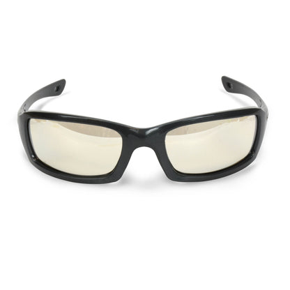 M6A Premium Safety Eyewear - Crystal Brown Frame - Silver Mirror Lens