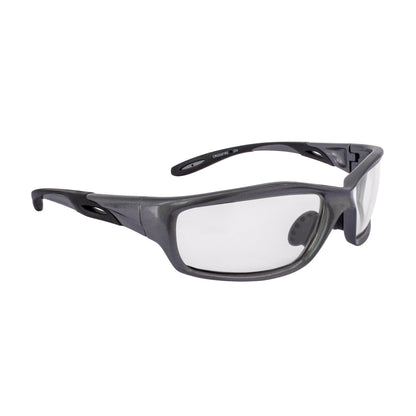 Infinity Premium Safety Eyewear - Shiny Pearl Gray Frame - Clear Lens