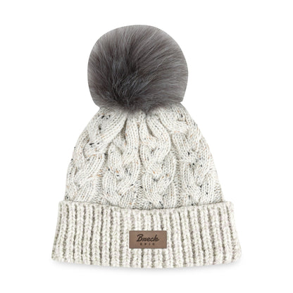 Oatmeal Ahead Speckle Pom Knit Hat