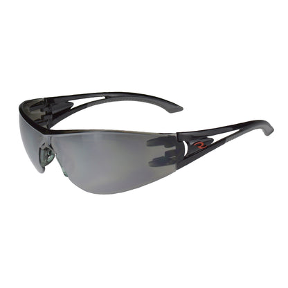 Optima™ Safety Eyewear - Black Frame - Silver Mirror Lens