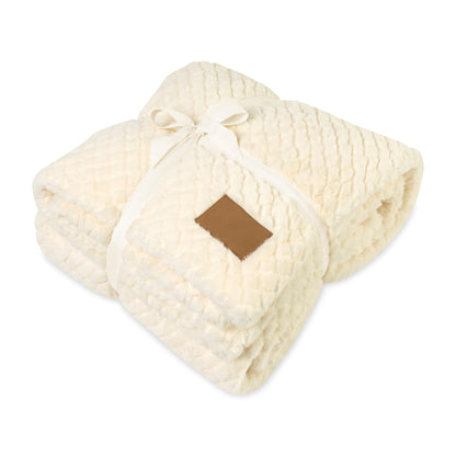 Cream Luxe Nordic Throw Blanket
