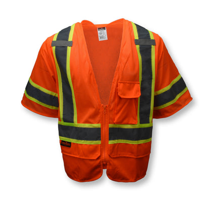 SV272-3 Type R Class 3 Multipurpose Mesh Surveyor Vest - Green - Size 2X
