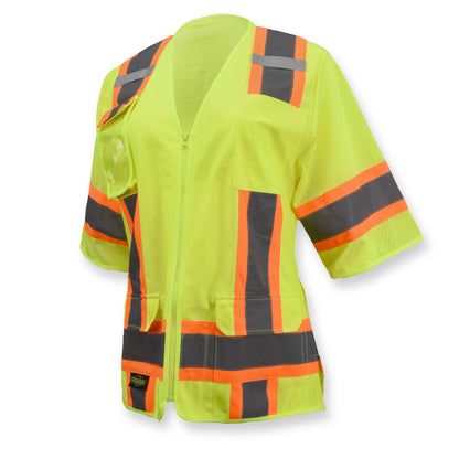 SV63W Two Tone Surveyor Type R Class 3 Women's Safety Vest - Green - Size XL