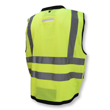 SV59ZT Heavy Duty Surveyor Tether Vest with Zipper - Green - Size 2X