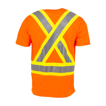 ST11X Class 2 Short Sleeve Safety T-Shirt X-Back - Hi Vis Green - Size 2X