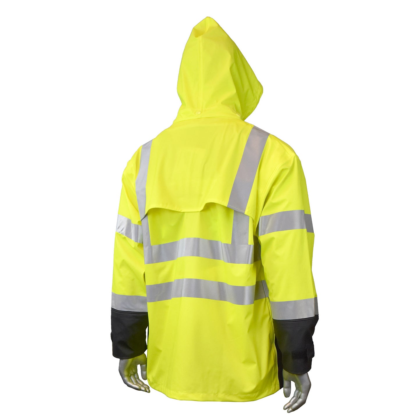 RW07 High Visibility Rainwear Jacket - Hi-Vis Green / Black - Size 2X