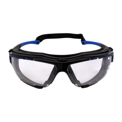 Thraxus Elite™ - IQuity Safety Eyewear - Blue w/ Rubber Gasket - Clear IQ Lens