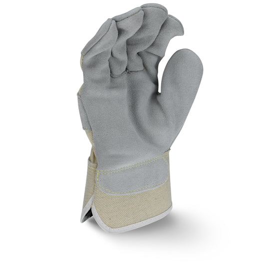 RWG3400W Side Split Gray Cowhide Leather Glove - Size L