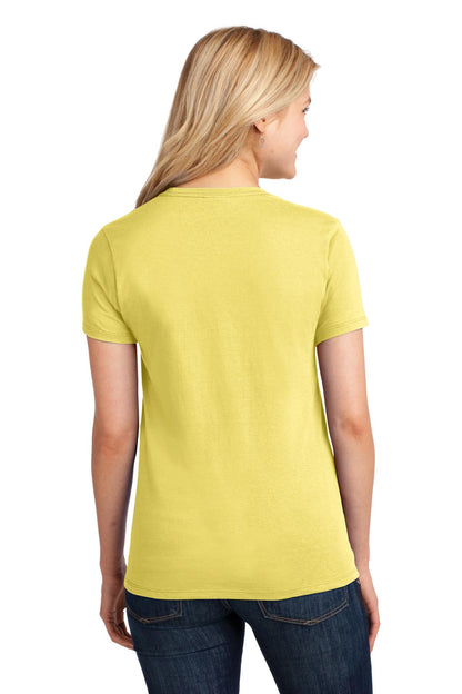 Yellow Port & Company Women's Core Cotton Tee. LPC54