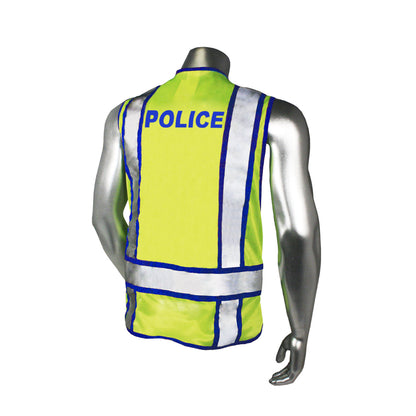 LHV-207-3G Safety Vest - Police - Black Trim - Green - Size 2X-4X