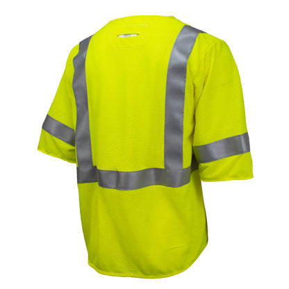 SV97-M3VGMFR Premium Modacrylic FR Class 3 Mesh Safety Vest - Green - Size 2X