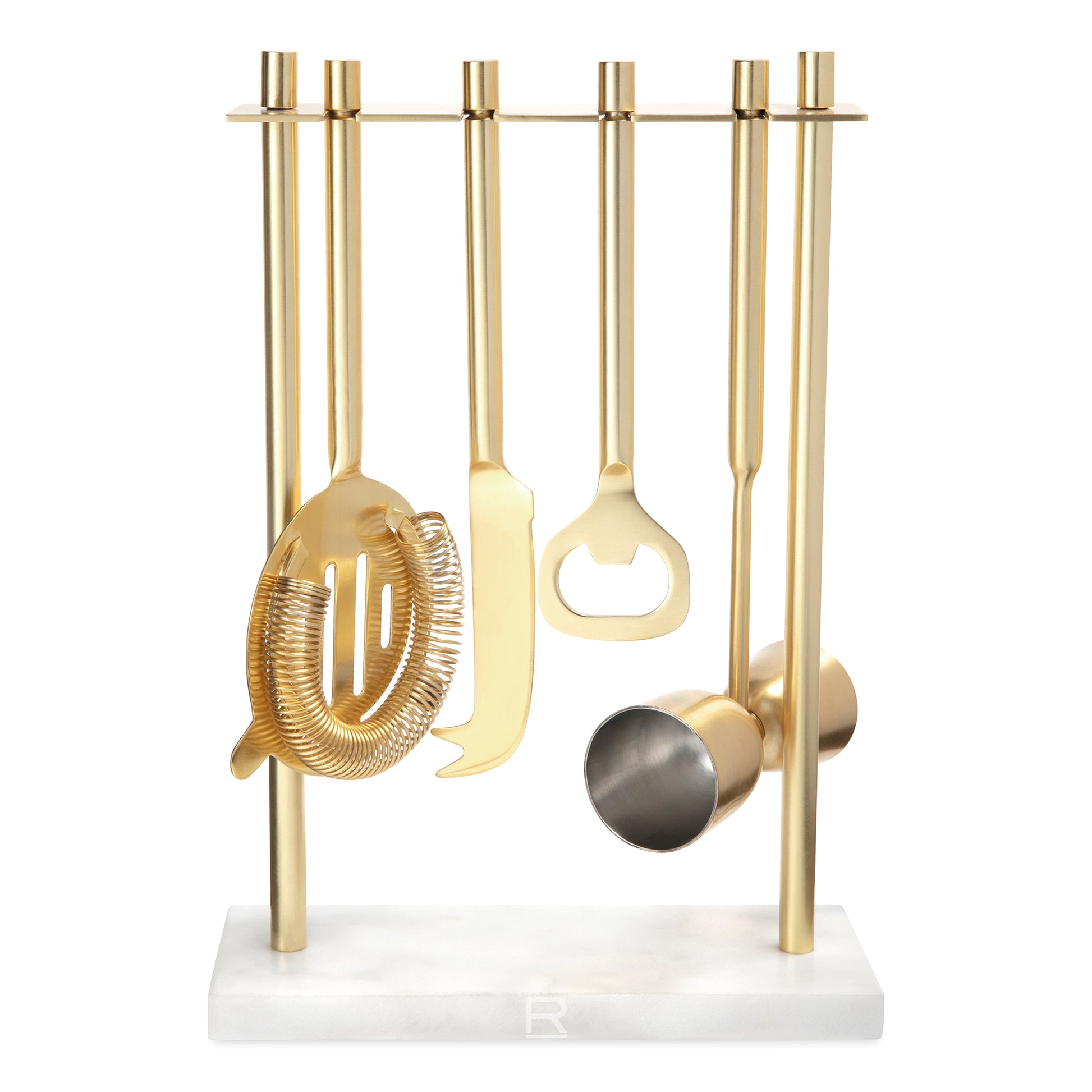 Marble/Matte Gold Be Home® Luxe Hanging Bar Tool Set