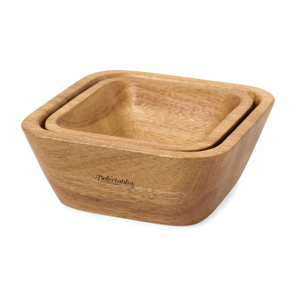 Wood La Cuisine Nesting Snack Bowl Set