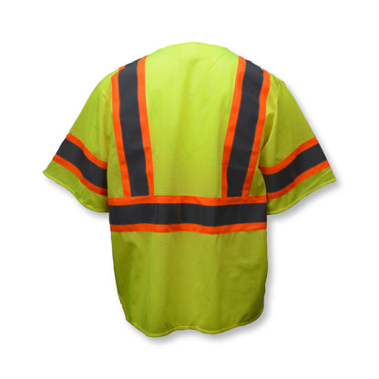 SV24-3 Type R Class 3 Breakaway Mesh Surveyor Vest - Green - Size 3X-5X