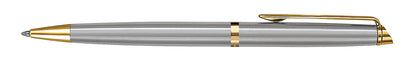 Stainless Steel - Gold Trim Waterman Hemisphere Ballpoint - Blue Ink