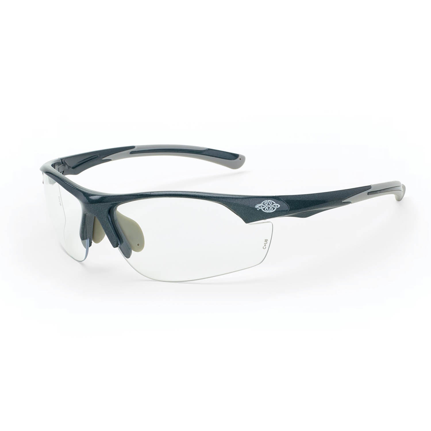 AR3 Premium Safety Eyewear - Shiny Pearl Gray Frame - Clear Lens
