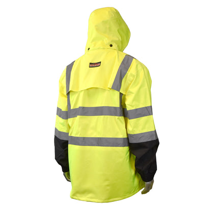 RW30-3Z1 General Purpose Rain Jacket - Hi-Vis Green - Size 2X
