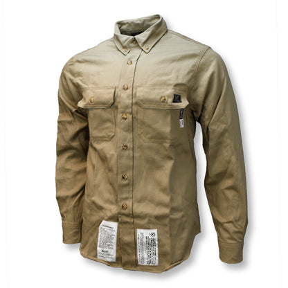 VI7SH 7 oz Indura® FR Shirt (CAT 2) - Khaki - Size XL