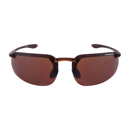 ES4 Premium Safety Eyewear - Crystal Brown Frame - HD Brown Flash Mirror Lens