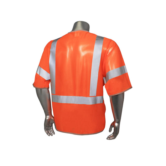 HV-6ANSI-C3 2.7oz Micro Mesh Safety Vest - Orange - Size 2X