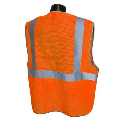 5ANSI-PCZ Type R Class 2 Safety Vest - 3.5oz Poly Mesh - Orange - Size 2X