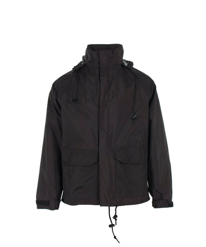523AJ Breathable Jacket with Attached Hood - Black - Size 4X