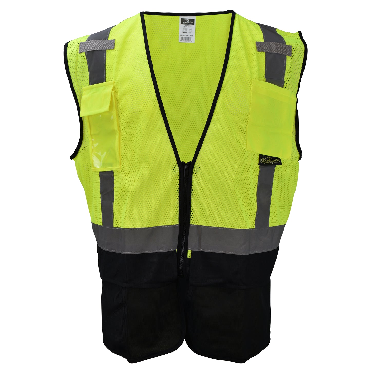 SV7B Type R Class 2 Black Bottom Surveyor Safety Vest - Green - Size 2X-3X