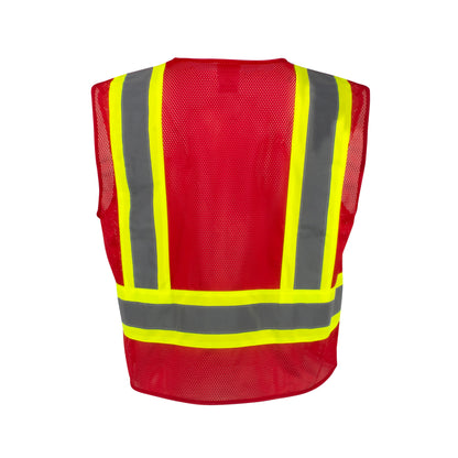 SV22-1 Economy Type O Class 1 Two Tone Safety Vest - Blue - Size 2X