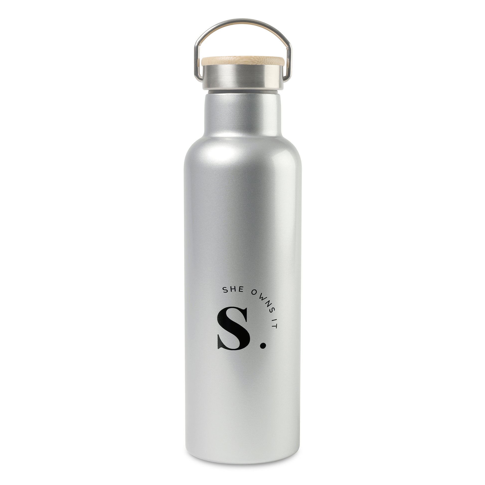Metallic Silver Aviana™ Metallics Double Wall Stainless Steel Wine Bottle - 25 Oz.