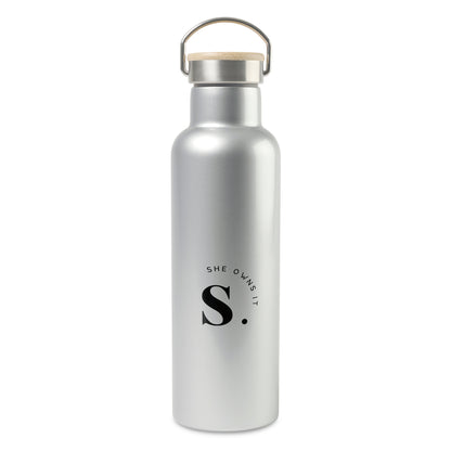 Metallic Silver Aviana™ Metallics Double Wall Stainless Steel Wine Bottle - 25 Oz.