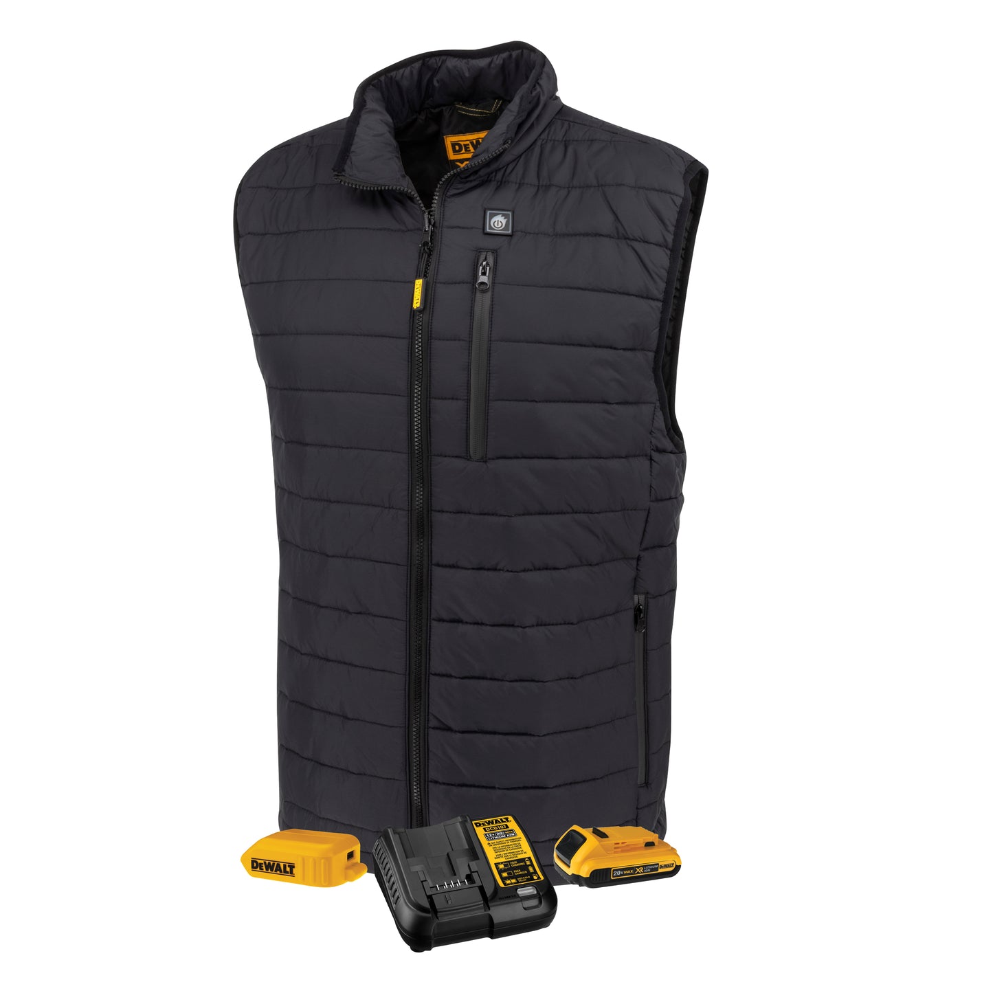 DCHV095B Men's Heated Puffer Vest Kit - Black - Size XL
