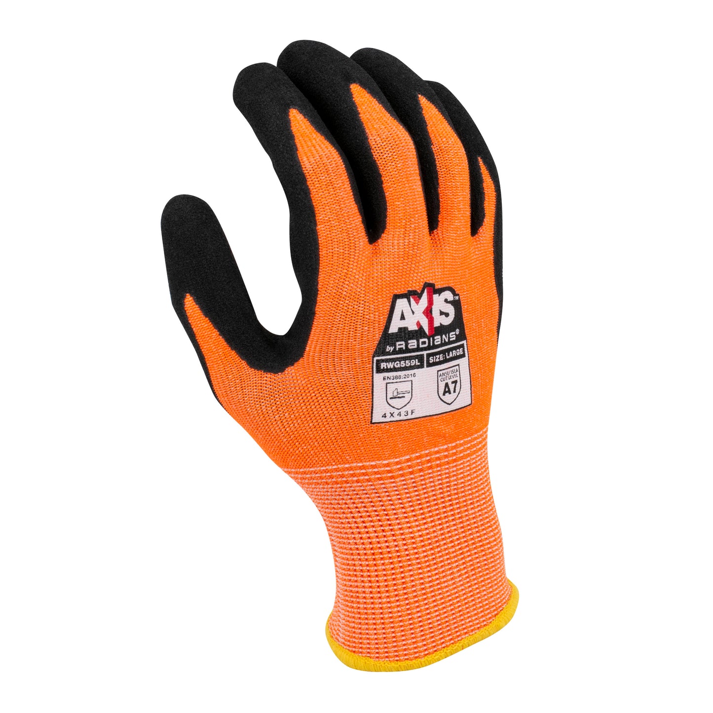 RWG559 AXIS™ Cut Protection Level A7 Sandy Nitrile Coated Glove - Size L