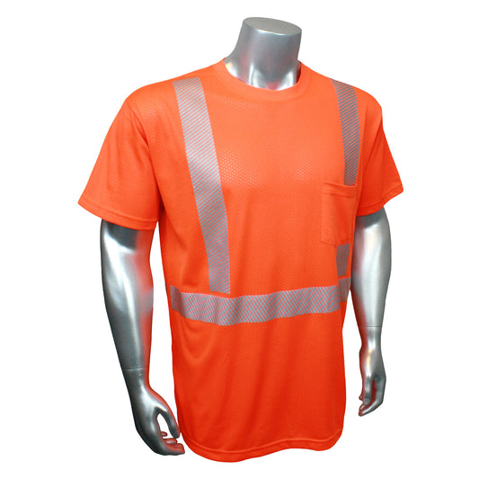 Original Breezelight™ II Class 2 Short Sleeve Safety T-Shirt - Orange - Size XL