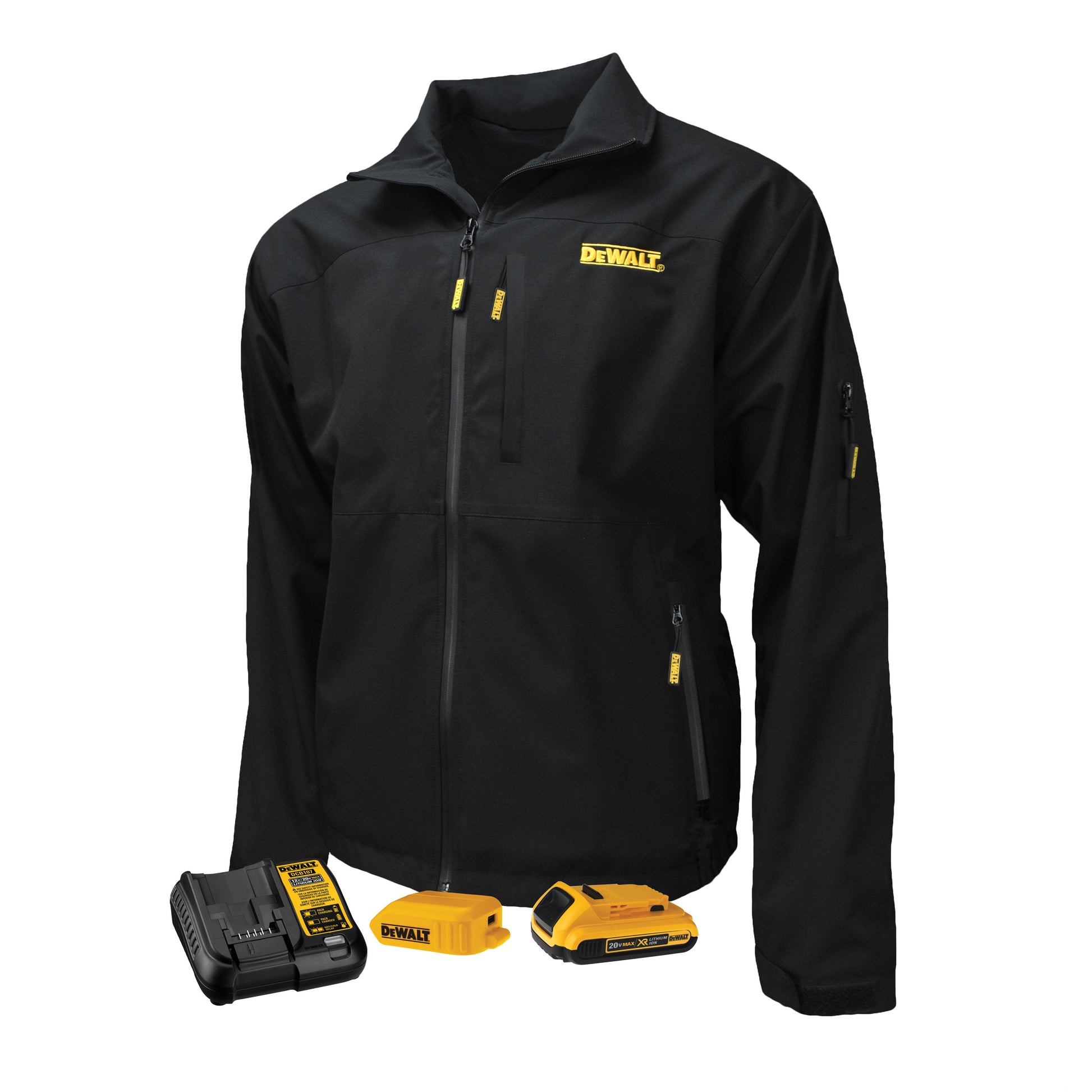 DCHJ090B Men's Heated Structured Soft Shell Jacket Kit - Black - Size XL