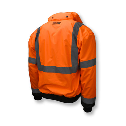 SJ110B Class 3 Two-in-One High Visibility Bomber Safety Jacket - Green/Black Bottom - Size 2X
