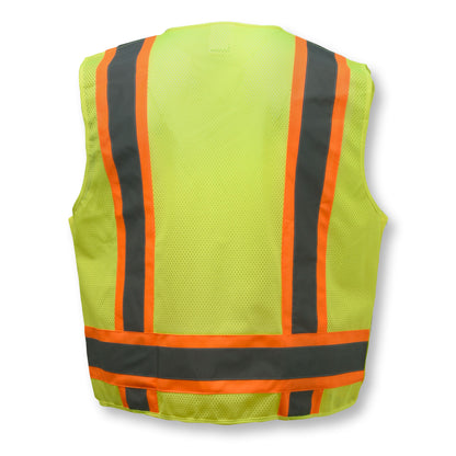 SV46 Surveyor Type R Class 2 Breakaway Two Tone Safety Vest - Green - Size 2X